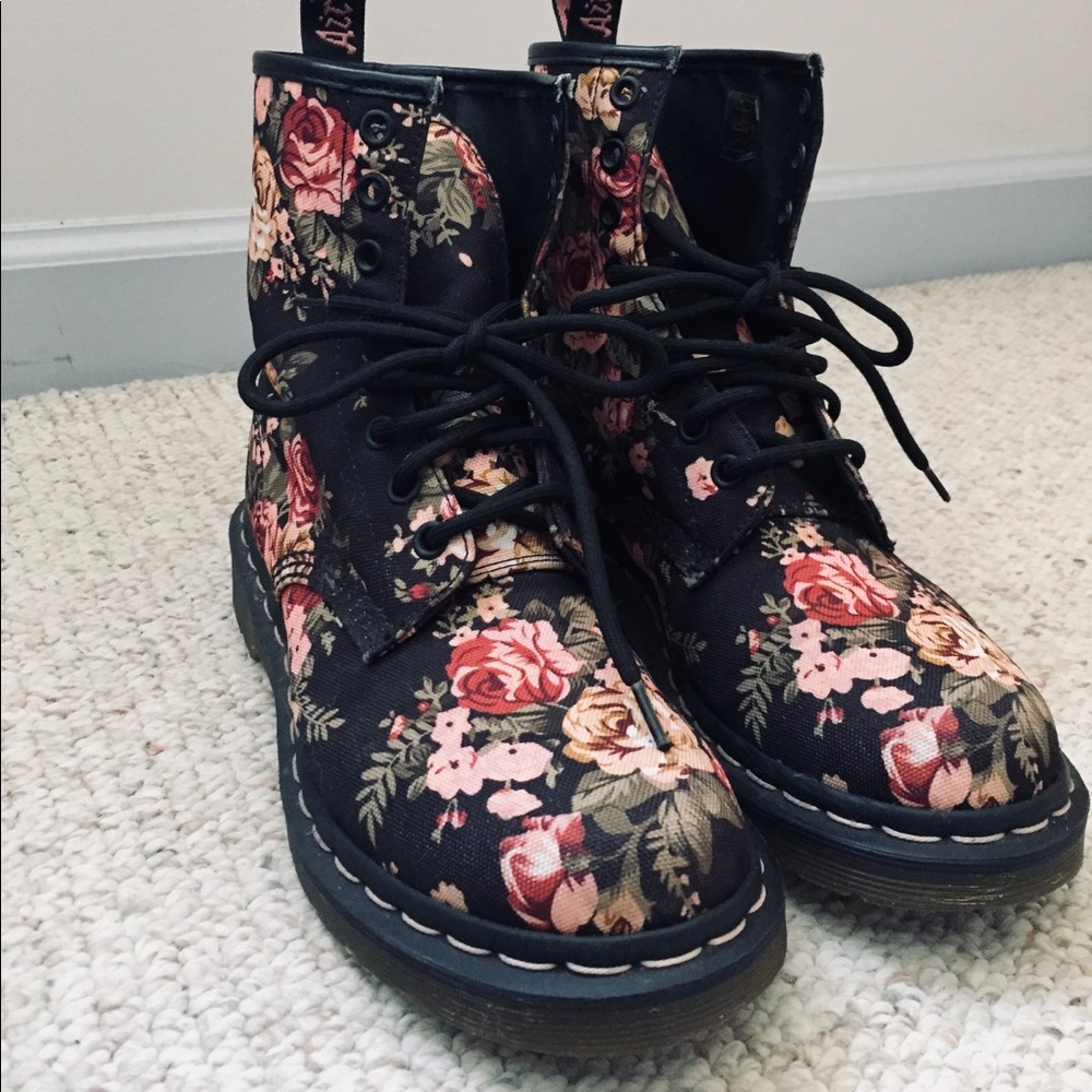 Dr. Martens. Doc’s. Floral Canvas Boots